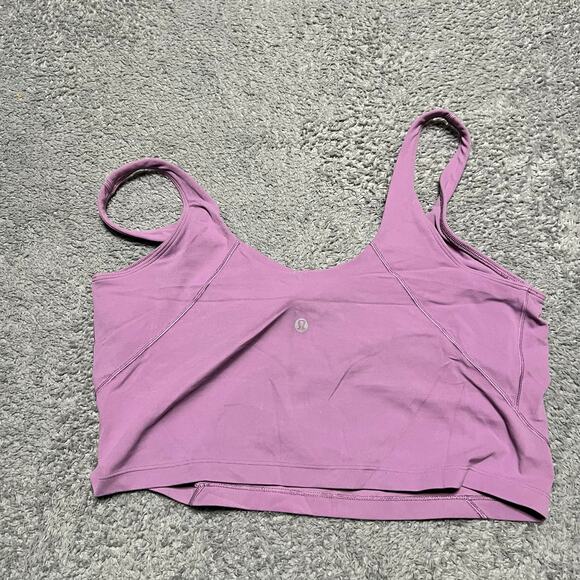 Lululemon Sports Bra Align Tank Crop Top Womens 14 Yoga Athletic Pink - Picture 3 of 6